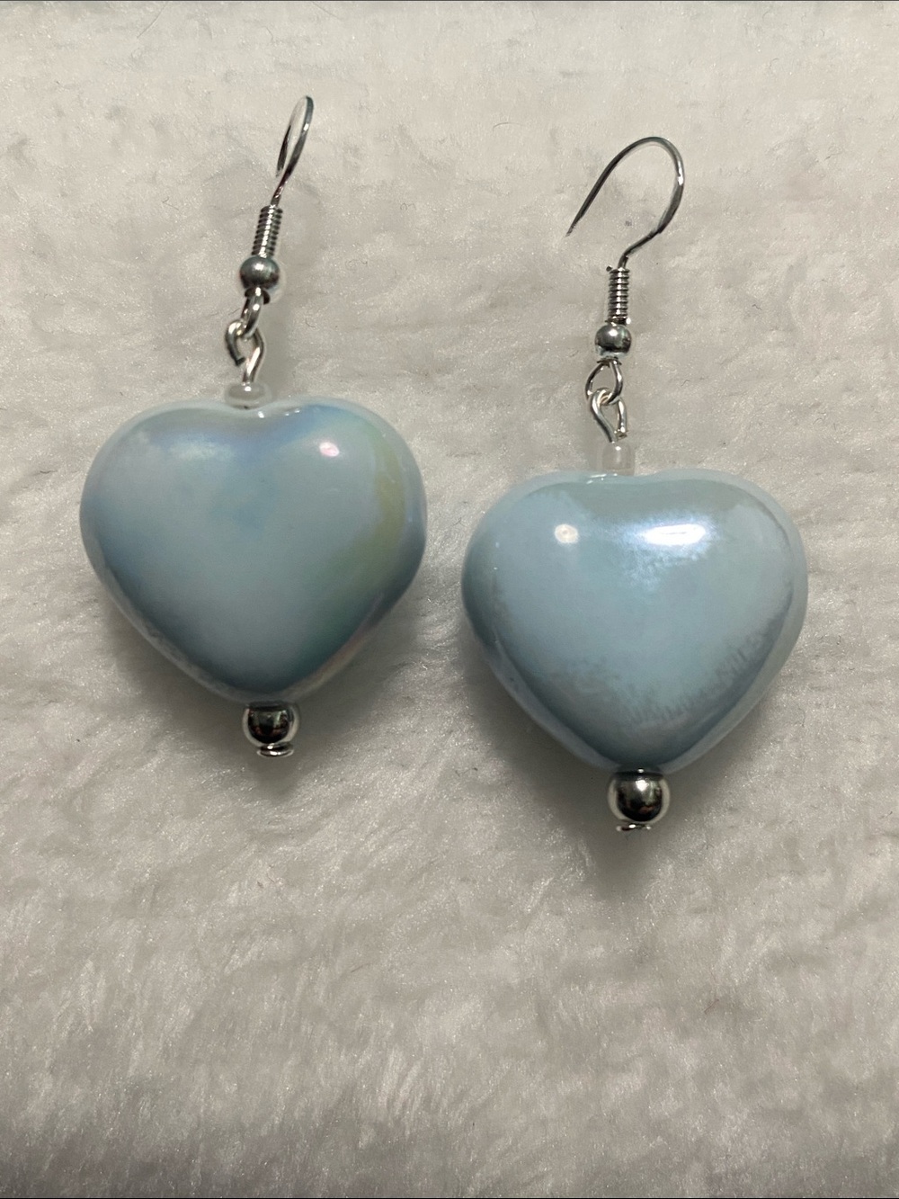 Good Vibes Only Blue Heart Drop Earrings - Women Jewelry